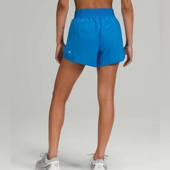 LULULEMON | Size 4 Hotty Hot Shorts High Rise HR 4” Lined KYBL Kayak Blue - Picture 1 of 5